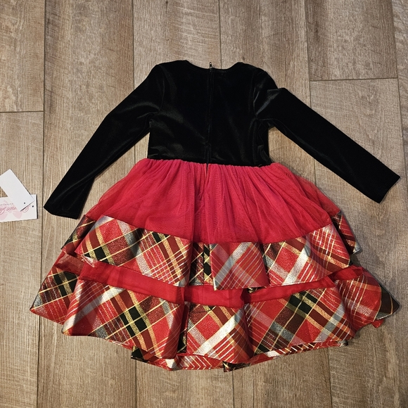 Bonnie Jean Toddler Girls Christmas Dress Long Sleeve Fit & Flare Velvet 5T NWT - Picture 10 of 11